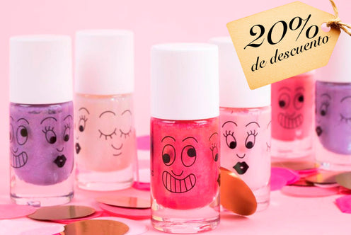 Nailmatic Kids: Vernis Enfant base Eau - Transparent Pailleté (Esmaltes infantiles a base de agua - Tonos Transparentes con brillo)