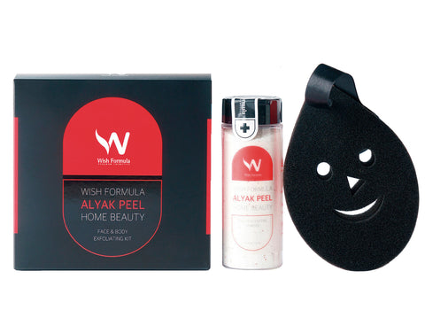 Wish Formula: Alyak exfoliating kit (Kit exfoliante cara y cuerpo)