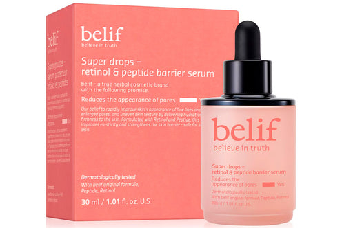 Belif: Super Drops - Retinol & Peptide Barrier Serum (Sérum Retinol y Péptidos)