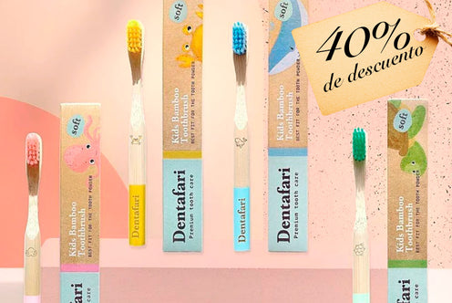 Dentafari: Kids Bamboo Toothbrush (Cepillos de dientes Infantiles)