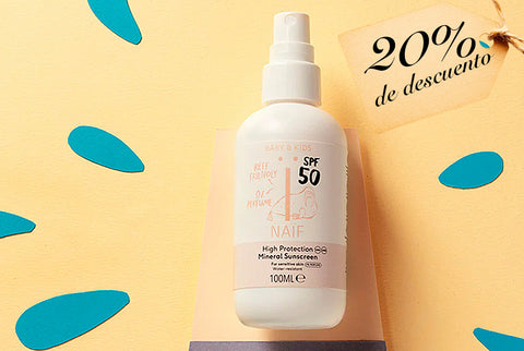 Naïf: Crema solar mineral Spf50 (Protección solar bebés y niños)