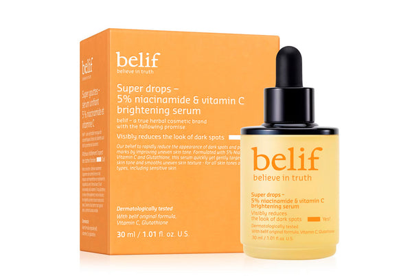 Belif: Super Drops - Vitamin C Brightening Serum (Sérum Niacinamida y Vitamina C)